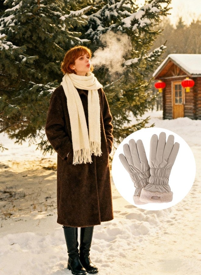 OVOY Womens Windproof Waterproof Thermal Touchscreen Outdoor Gloves Winter Warm Snow Gloves for Skiing Cycling - Image 4